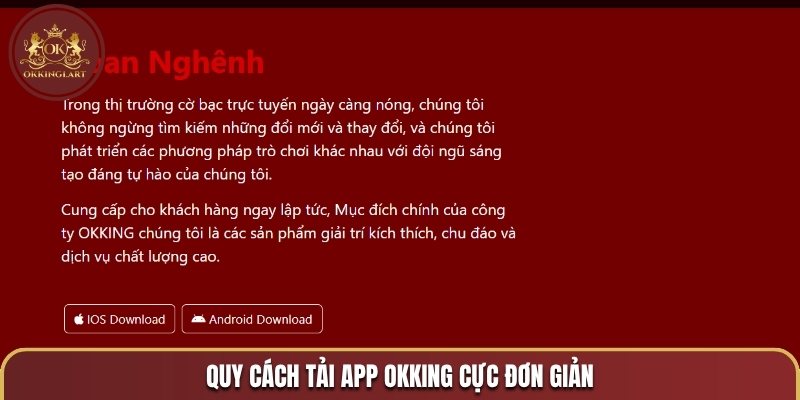 Quy cách tải app OKKING cực đơn giản